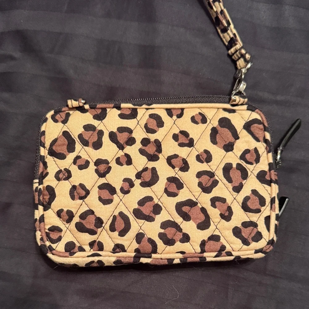 Vera Bradley Leopard Print Wristlet Clutch - Picture 2 of 5